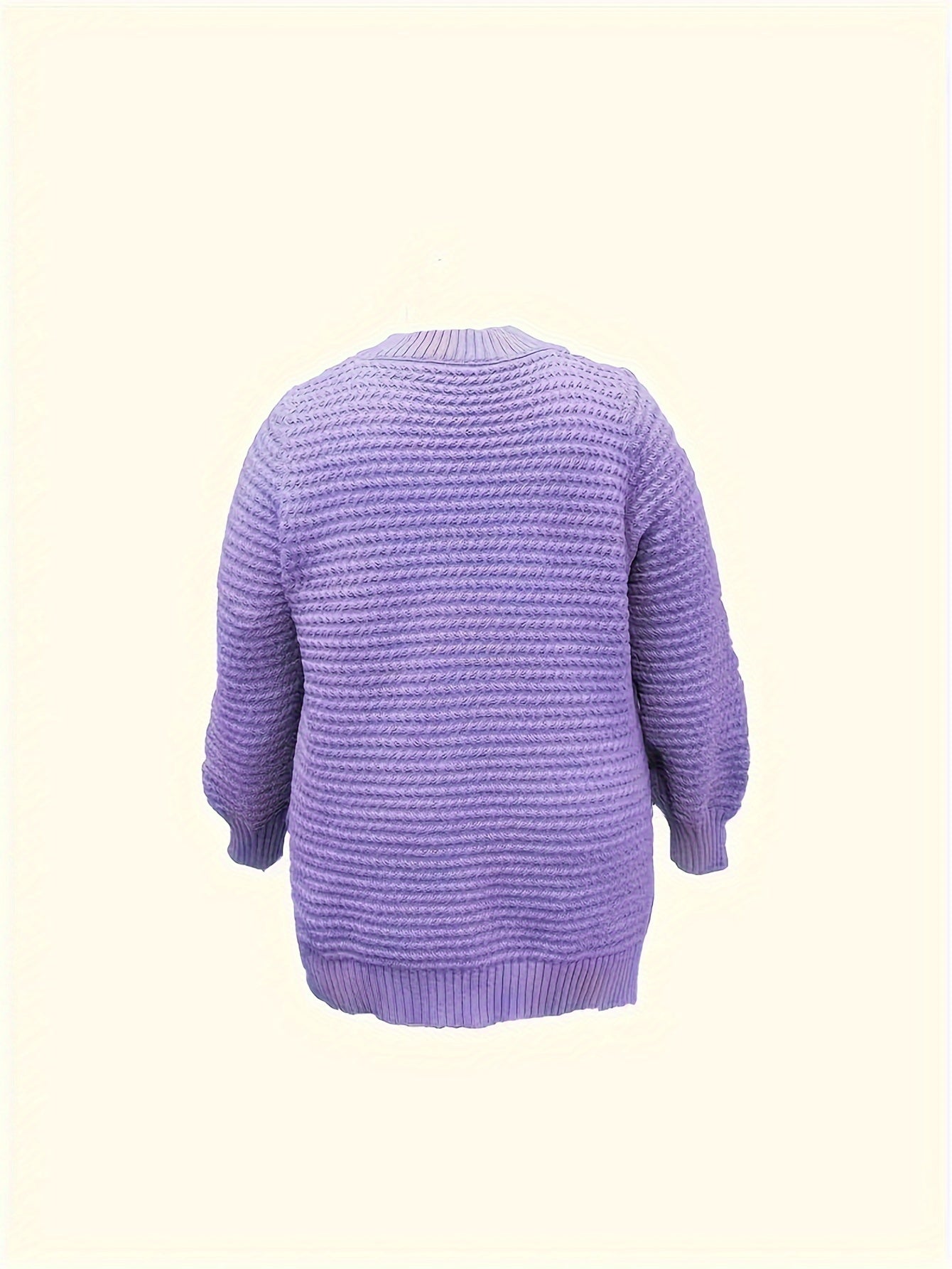 Comfortable Textured Knit Sweater for Women with Mock Neck Long Sleeve Ribbed Cuff Relaxed Oversized Style