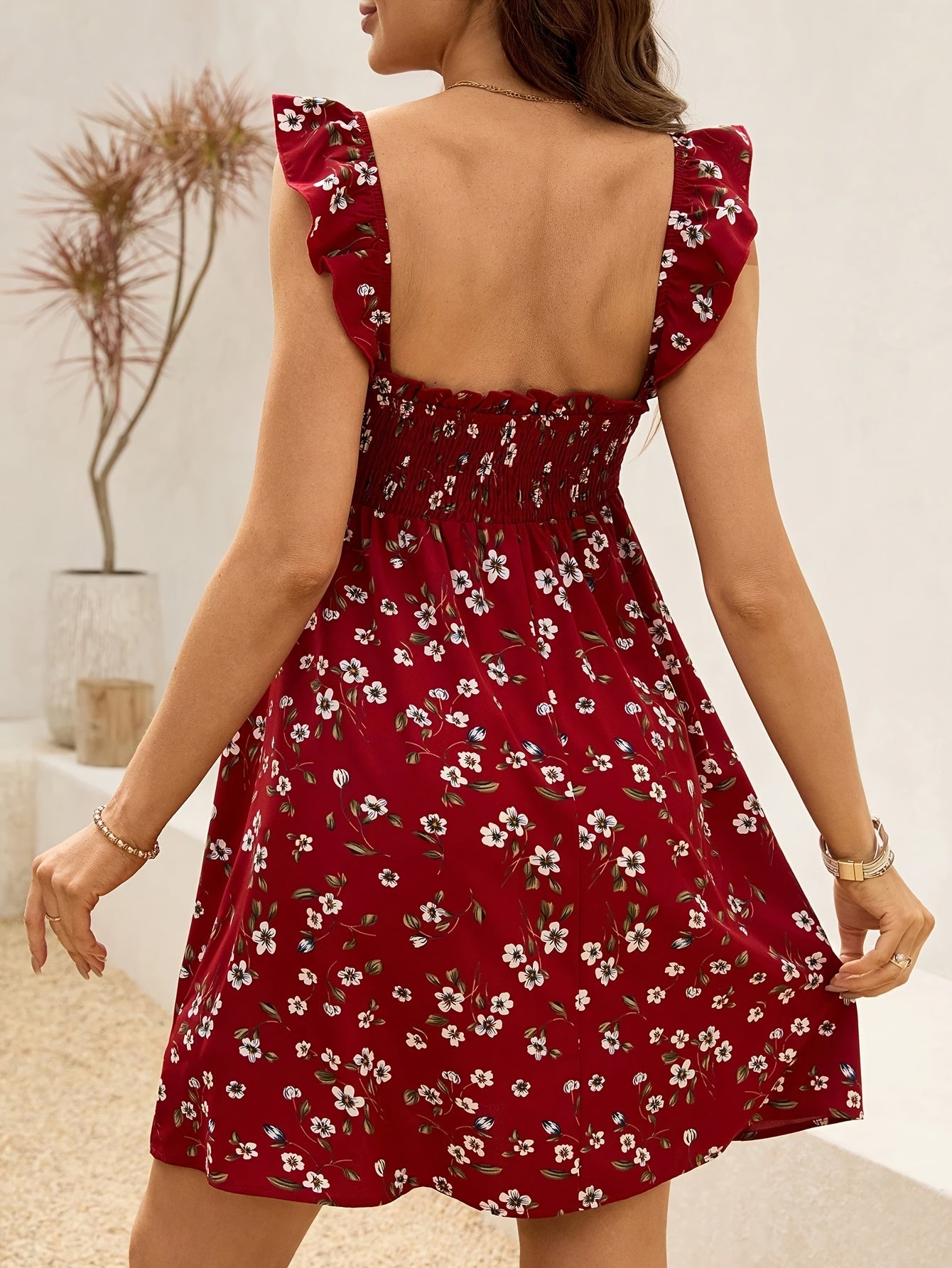 Aria | Stylish Red Maternity Dress for Women in Casual Sundress Style