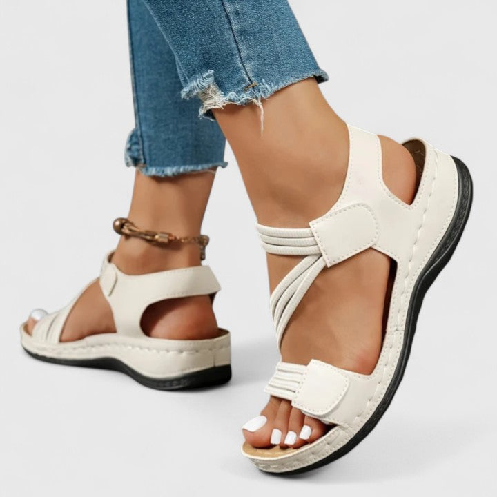 Comfortable Orthopedic Sandals for Women with Elastic Strap Platform Open Toe Style