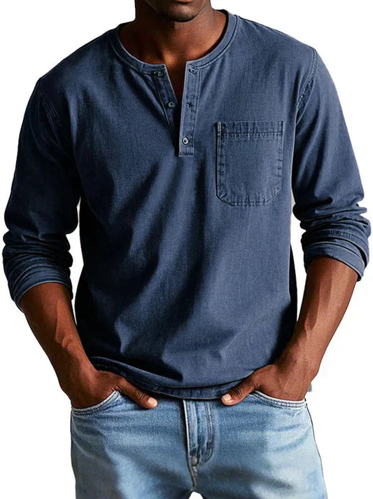 Henry | Men’s Casual Long Sleeve Henley Shirt