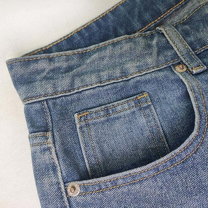 Effortless Blue Wide Leg Jeans for Women with High Waisted Button Fly Relaxed Casual Style