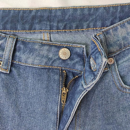 Effortless Blue Wide Leg Jeans for Women with High Waisted Button Fly Relaxed Casual Style
