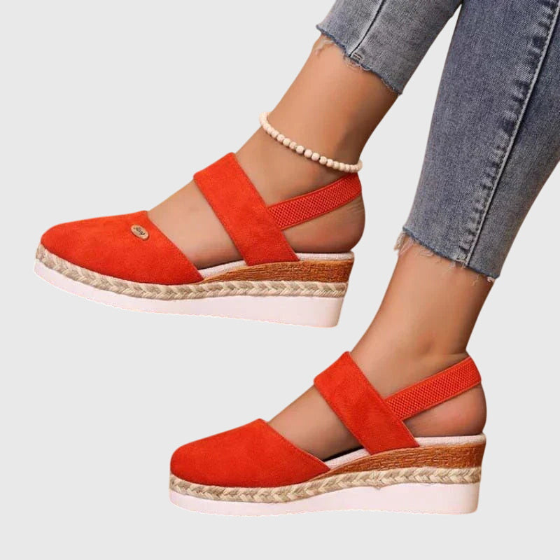 Comfortable Boho Sandals for Women with Beaded Elastic Ankle Strap