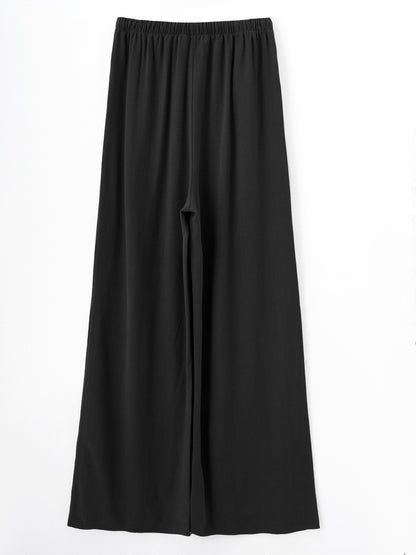 Effortless Linen Wide Leg Pants for Women with High Waist Flowing Relaxed Casual Style