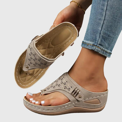Comfortable Orthopedic Sandals for Women with Cutout Strap Platform Open Toe Style