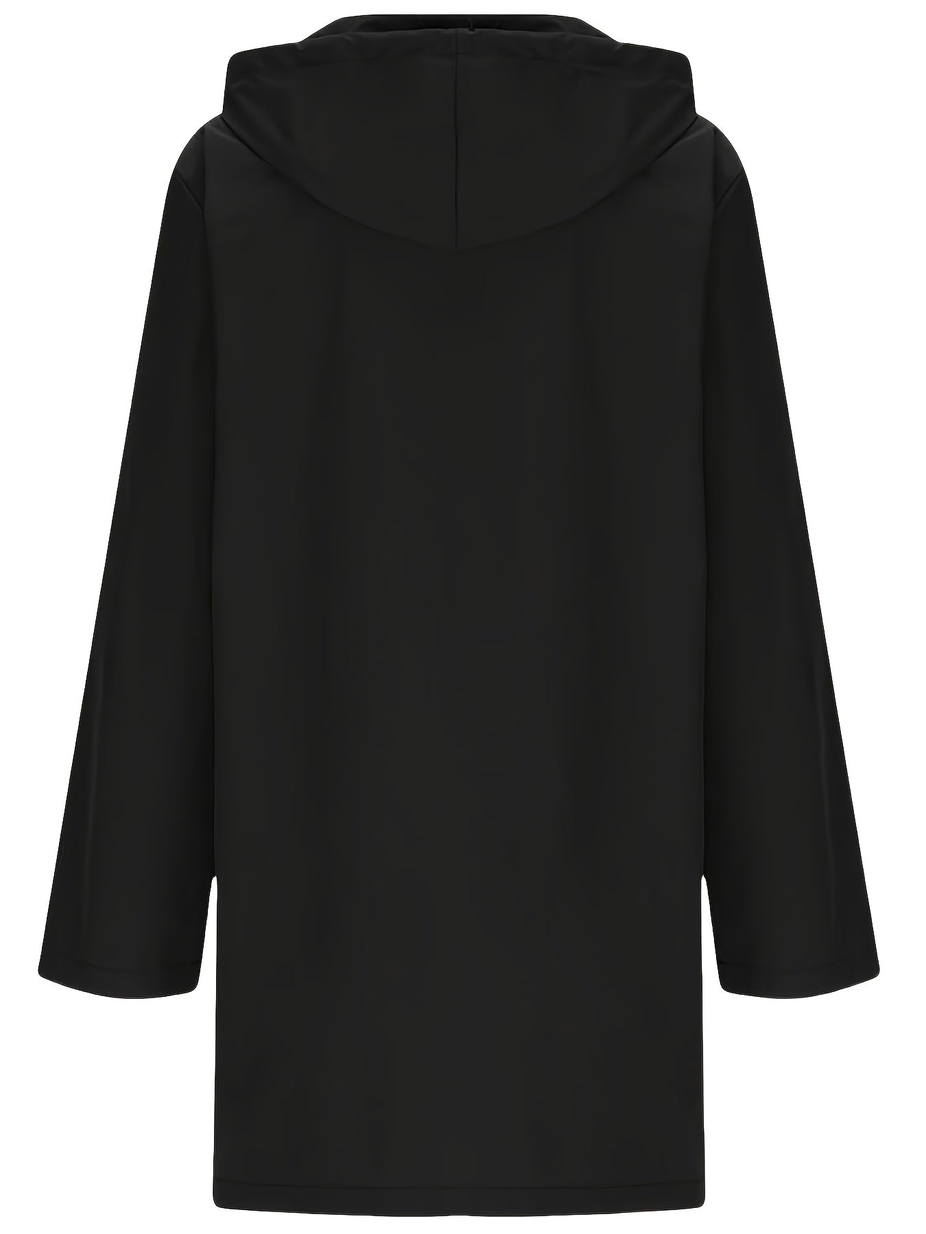 Effortless Trench Coat for Women with Hooded Button Front Longline Pocket Style