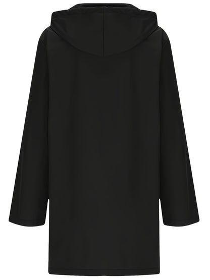 Effortless Trench Coat for Women with Hooded Button Front Longline Pocket Style