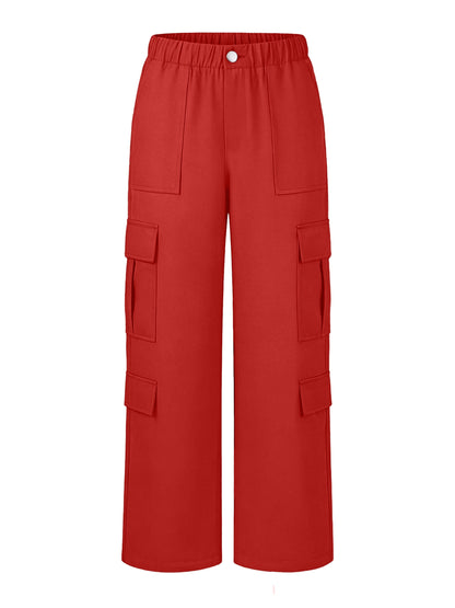 Effortless Cargo Pants for Women with High Waist Wide Leg Relaxed Flowing Style