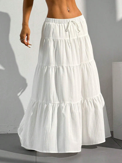 Serena | Stylish Tiered Maxi Skirt for Women with Drawstring Waist
