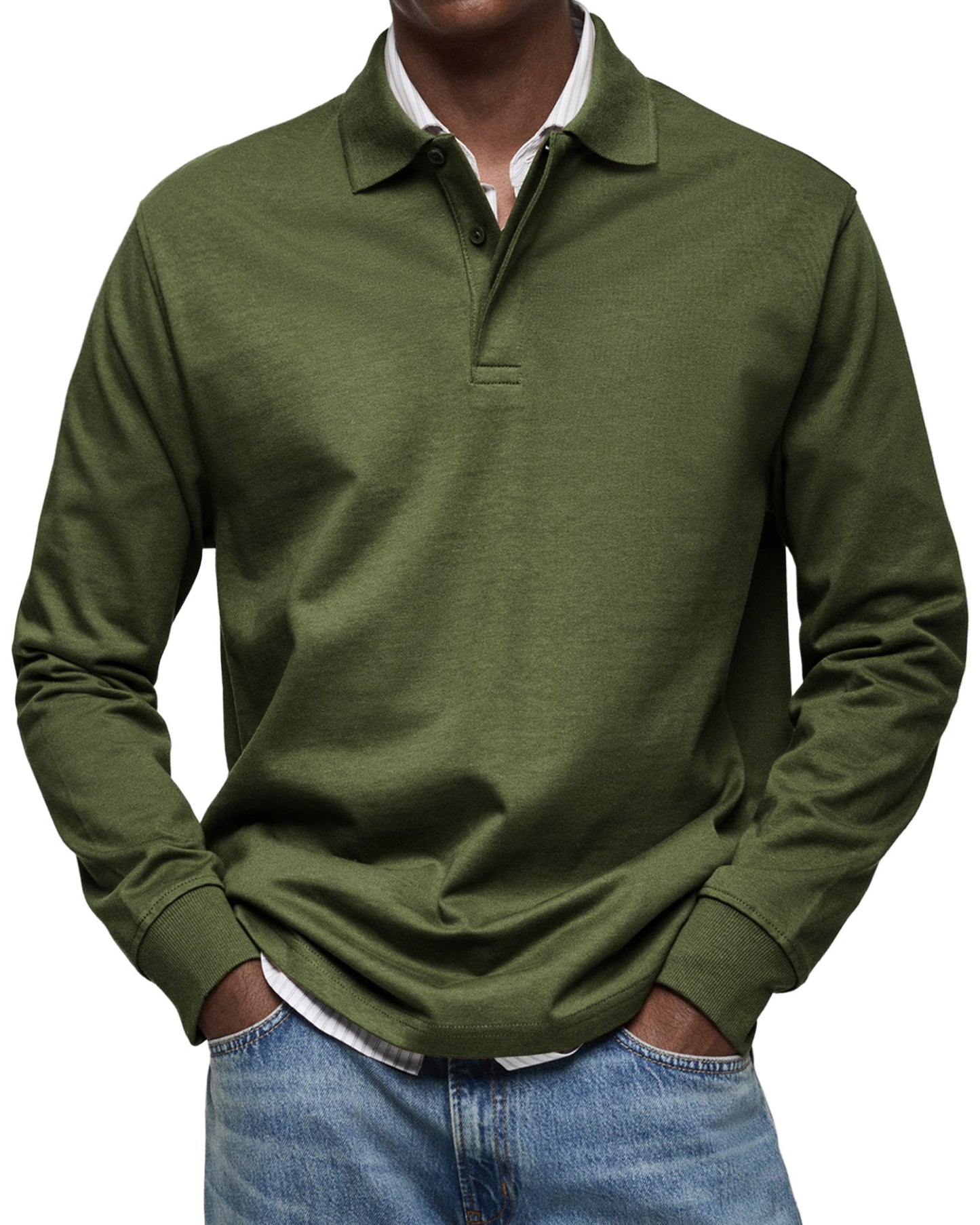 Louis | Classic Long Sleeve Polo Shirt