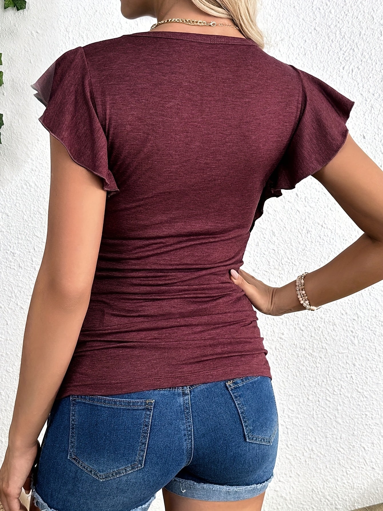 Nadia | Stylish Maternity Top for Women with Ruffle Sleeve Detail
