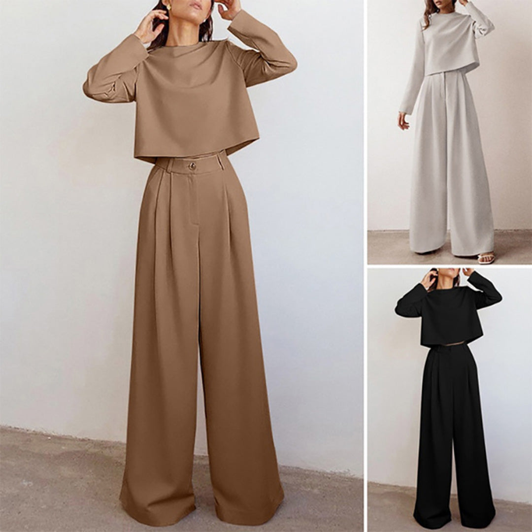 Celeste | Elegant Two Piece Outfit Set for Women with Wide Leg Pants