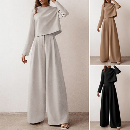 Celeste | Elegant Two Piece Outfit Set for Women with Wide Leg Pants