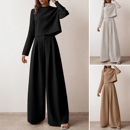 Celeste | Elegant Two Piece Outfit Set for Women with Wide Leg Pants