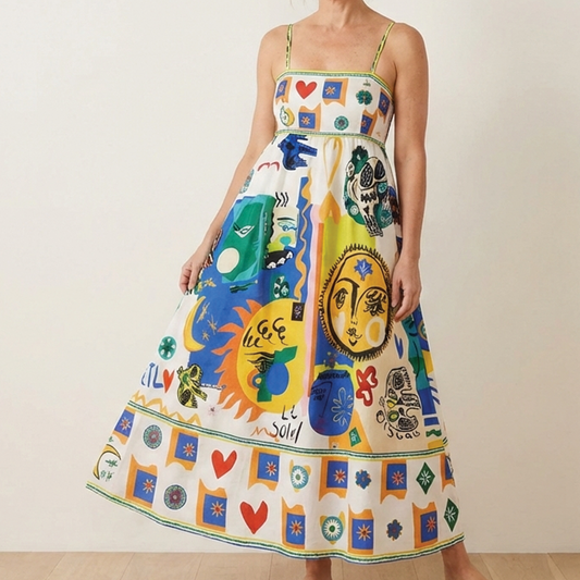 Teresa | Effortless Artistic Sundress for Women in Casual A Line Style