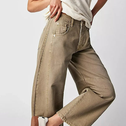 Effortless Baggy Jeans for Women with High Waisted Curved Barrel Leg Relaxed Casual Style