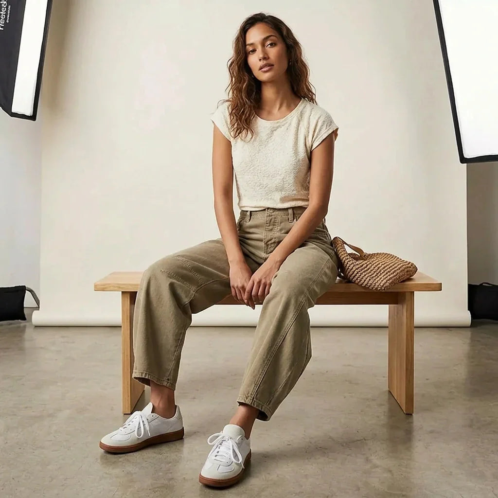Effortless Baggy Jeans for Women with High Waisted Curved Barrel Leg Relaxed Casual Style
