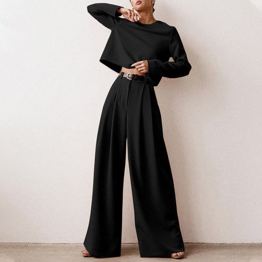 Celeste | Elegant Two Piece Outfit Set for Women with Wide Leg Pants