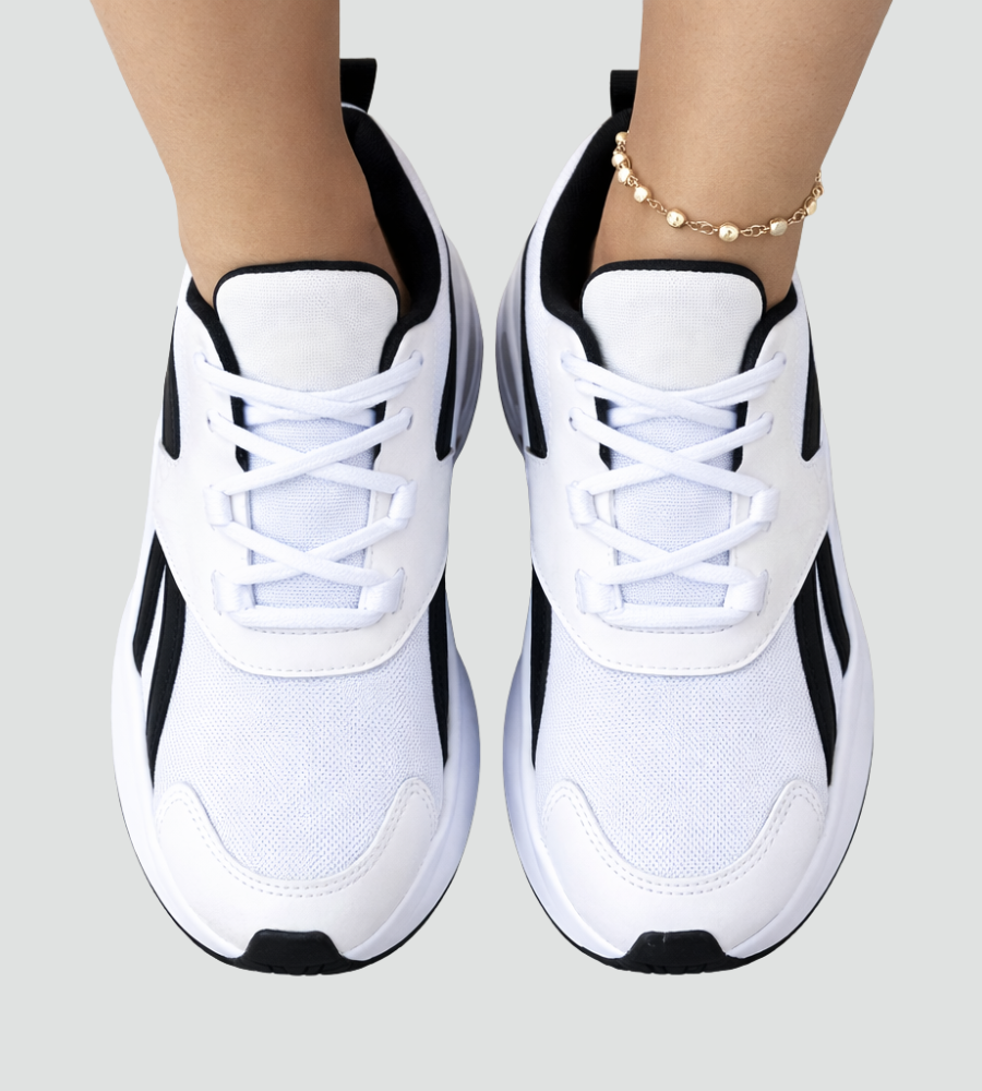Comfortable Orthopedic Sneakers for Women with Lace Up Breathable Mesh Cushioned Running Style