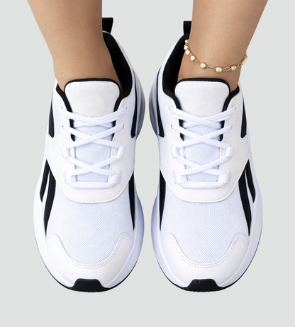 Comfortable Orthopedic Sneakers for Women with Lace Up Breathable Mesh Cushioned Running Style