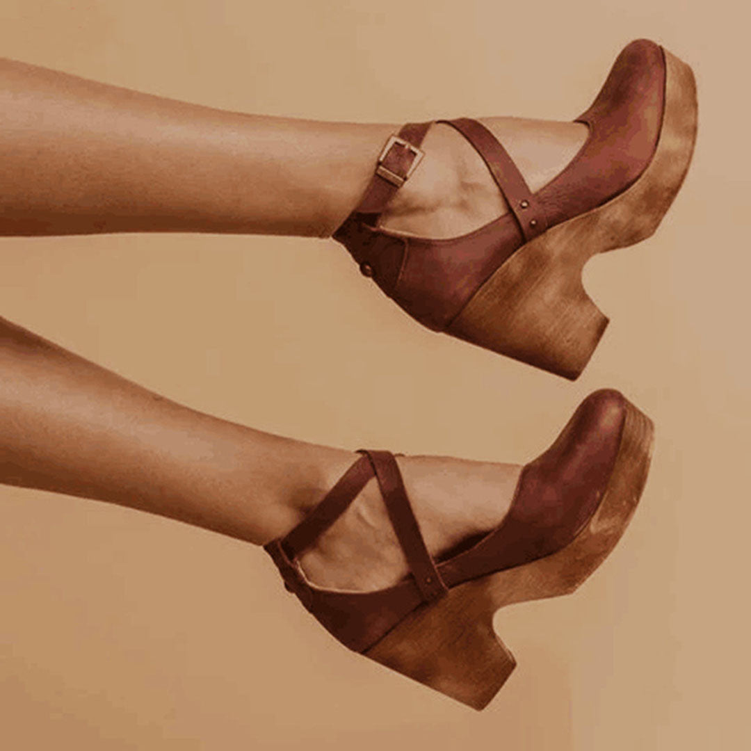 Aria | Women Elegant Closed Toe Wedge Heels
