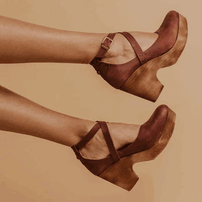 Aria | Women Elegant Closed Toe Wedge Heels