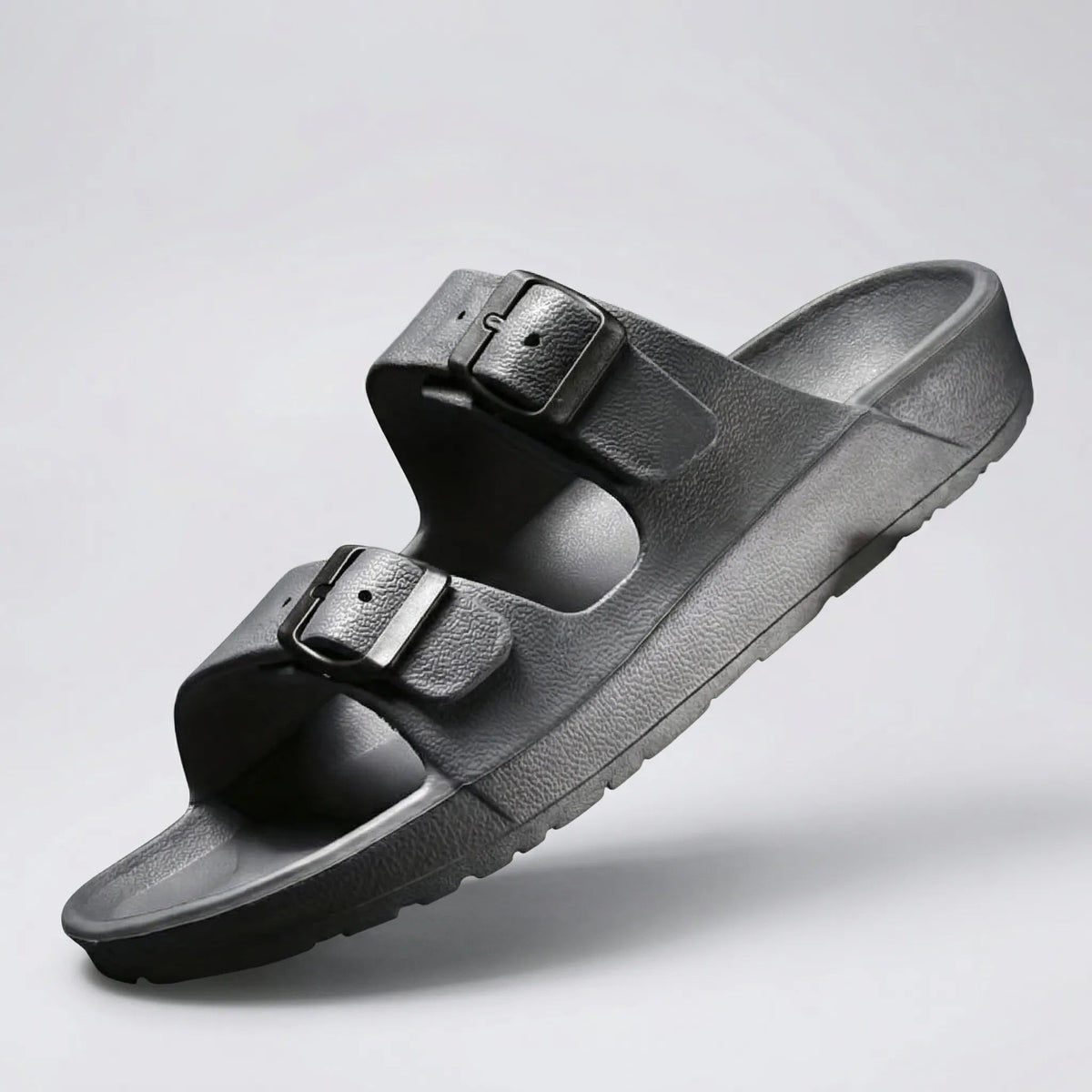 Comfortable Slide Sandals for Men with Open Toe Two Strap Buckle EVA Footbed Summer Style