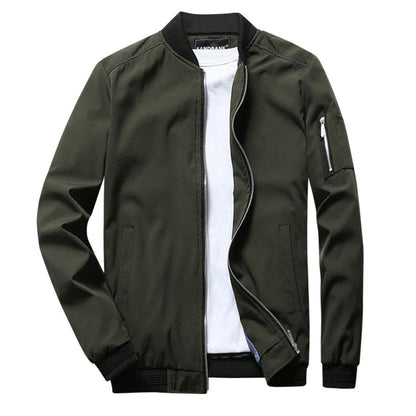 Cozy Lightweight Puffer Jacket for Men with Stand Collar Long Sleeve Quilted Zip Packable Style