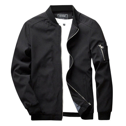 Cozy Lightweight Puffer Jacket for Men with Stand Collar Long Sleeve Quilted Zip Packable Style