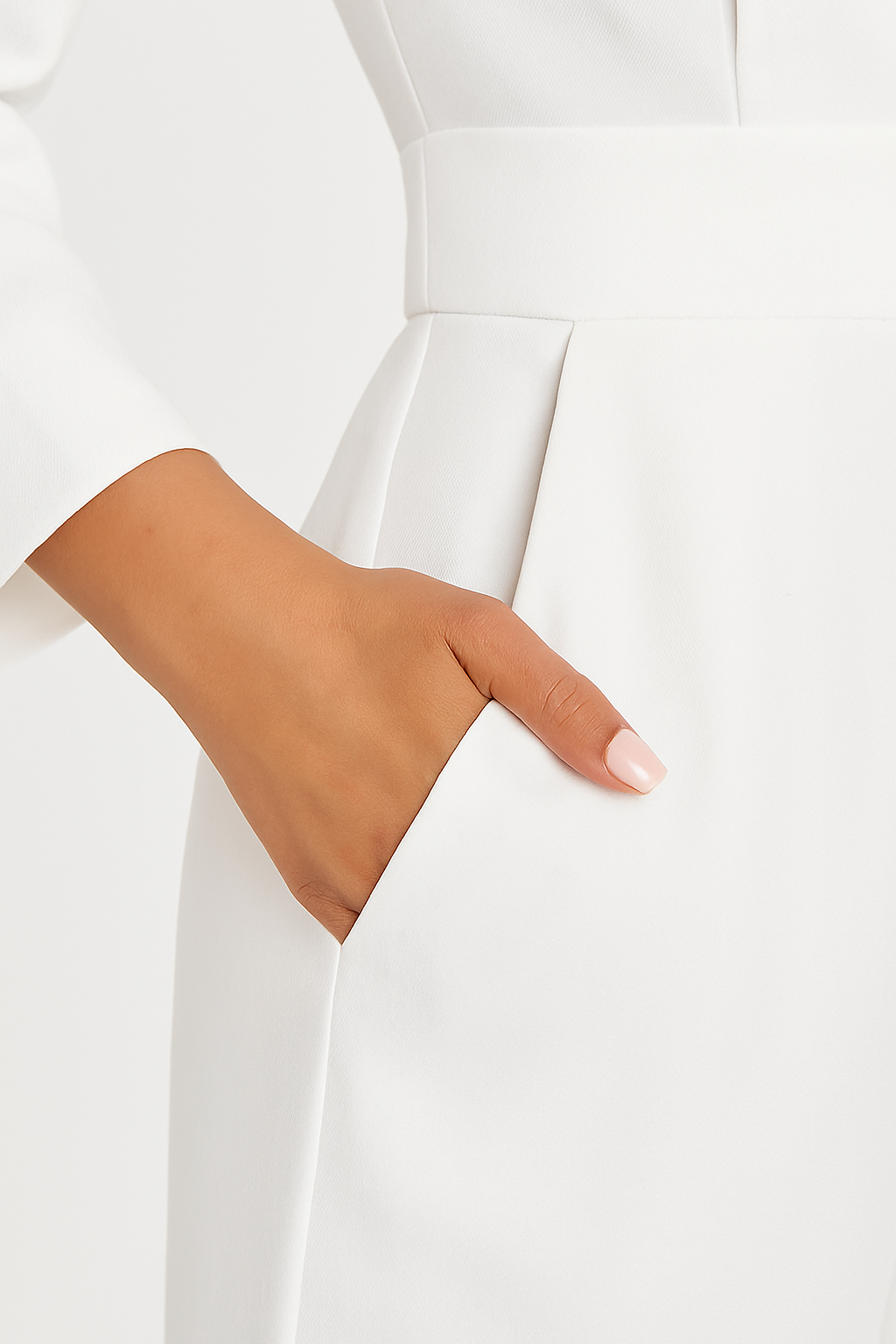 Elegant Tailored Jumpsuit for Women with Lapel Collar Long Sleeve Wide Leg Belted Formal Style