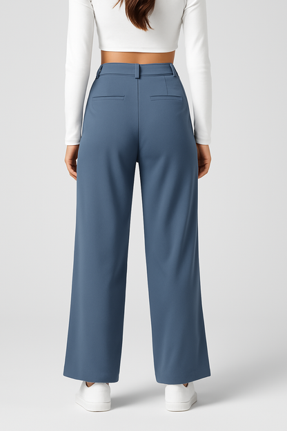 Effortless Wide Leg Pants for Women with High Waist Pleated Tapered Relaxed Casual Style