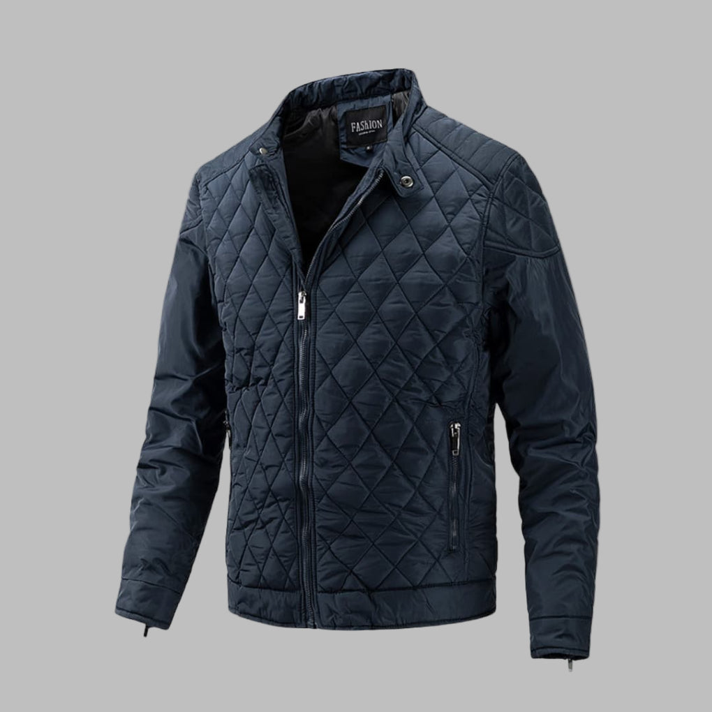 Effortless Windbreaker Jacket for Men with Stand Collar Long Sleeve Zip Up Hooded Outdoor Style