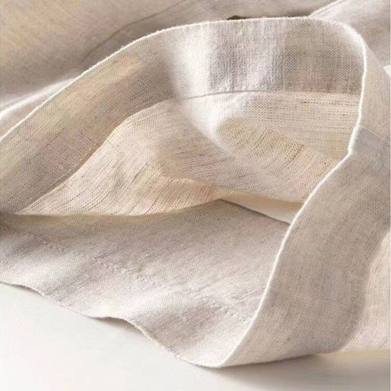 Effortless Linen Wide Leg Pants for Women with High Waist Button Front Relaxed Flowing Style