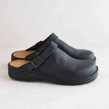 Michael | Comfortable Leather Mules for Men with Orthopedic Support