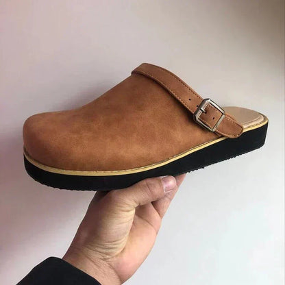 Michael | Comfortable Leather Mules for Men with Orthopedic Support