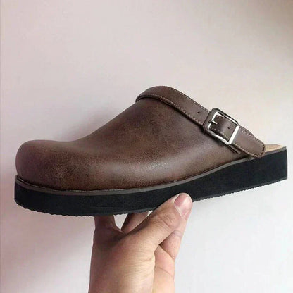 Michael | Comfortable Leather Mules for Men with Orthopedic Support