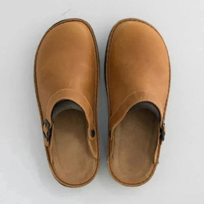 Michael | Comfortable Leather Mules for Men with Orthopedic Support