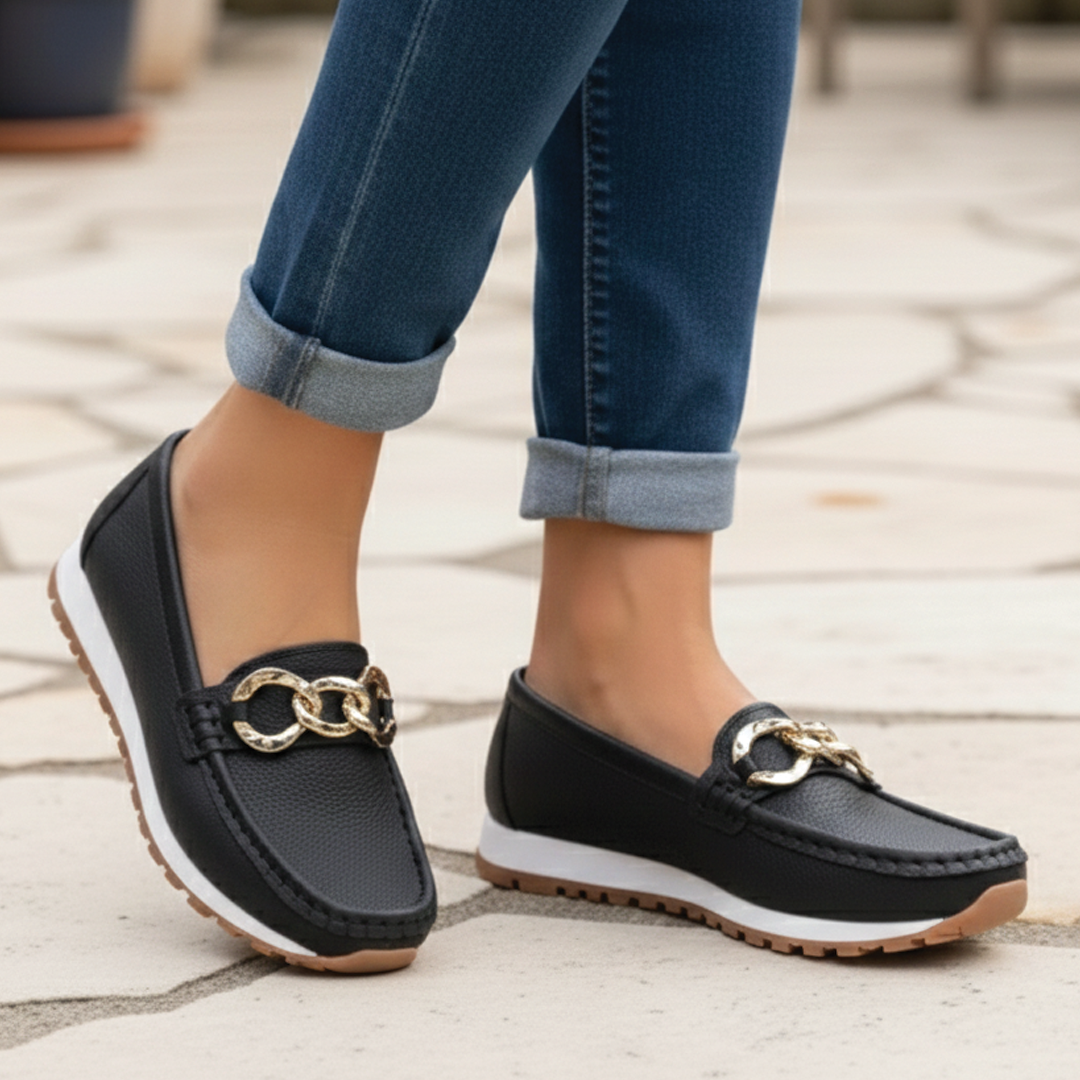 Aria - Flat Buckle Loafers