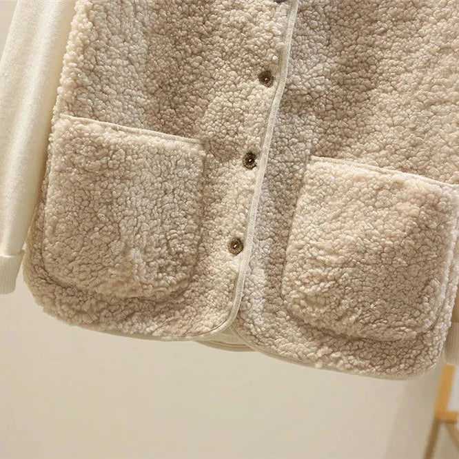 Cozy Fleece Cardigan Vest for Women with Button Front Sherpa Sleeveless Warm Relaxed Style