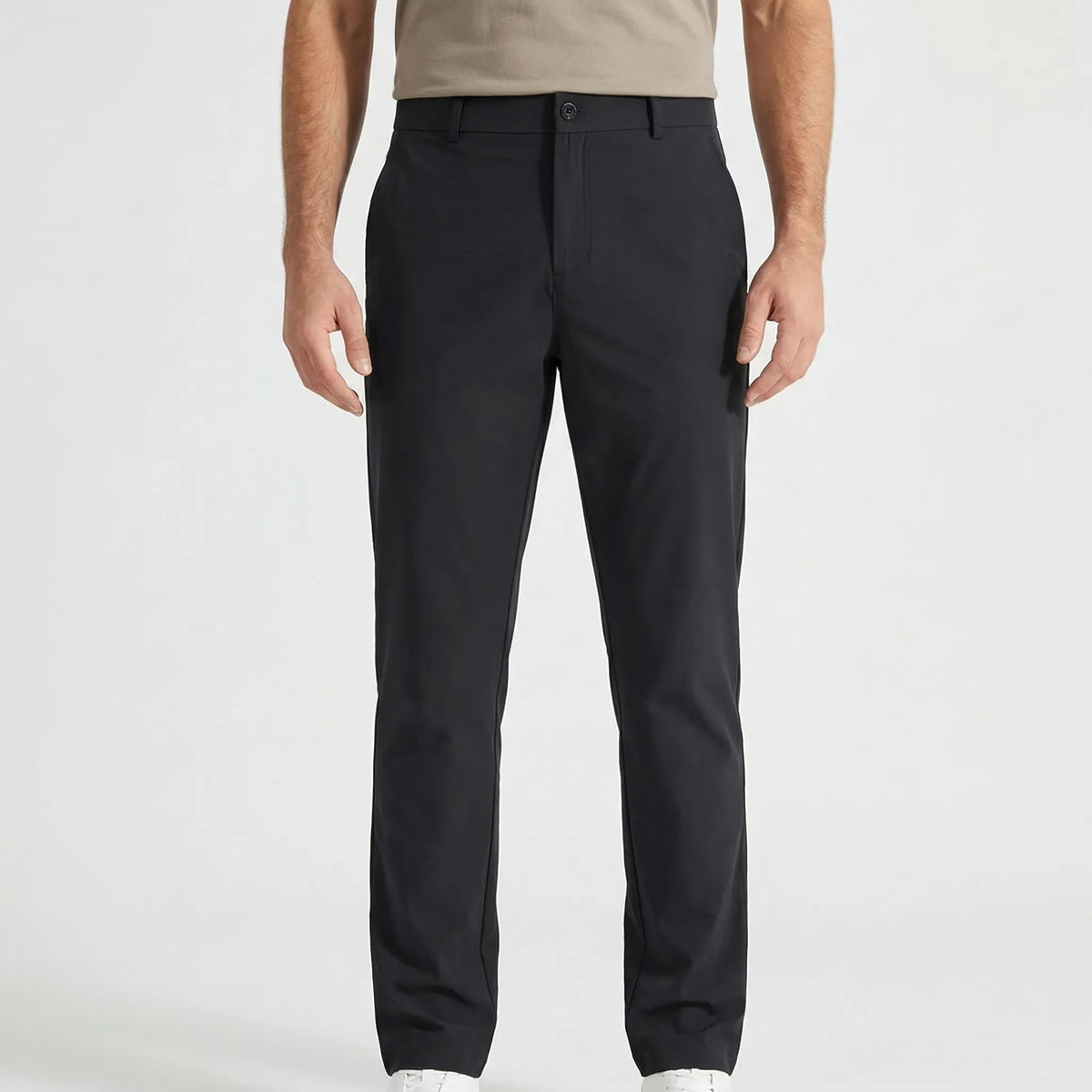 Comfortable Golf Trousers for Men with Flat Front Slim Straight Stretch Performance Style