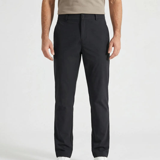 Comfortable Golf Trousers for Men with Flat Front Slim Straight Stretch Performance Style