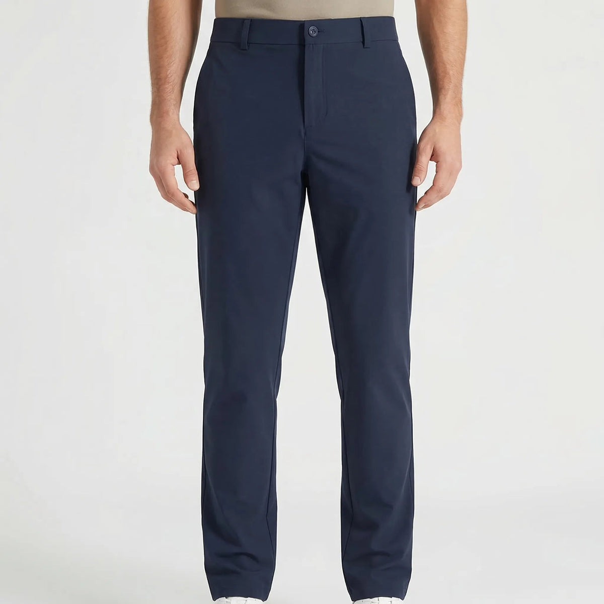 Comfortable Golf Trousers for Men with Flat Front Slim Straight Stretch Performance Style
