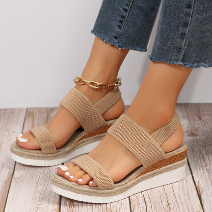 Comfortable Orthopedic Sandals for Women with Chunky Chain Strap Espadrille Platform Style