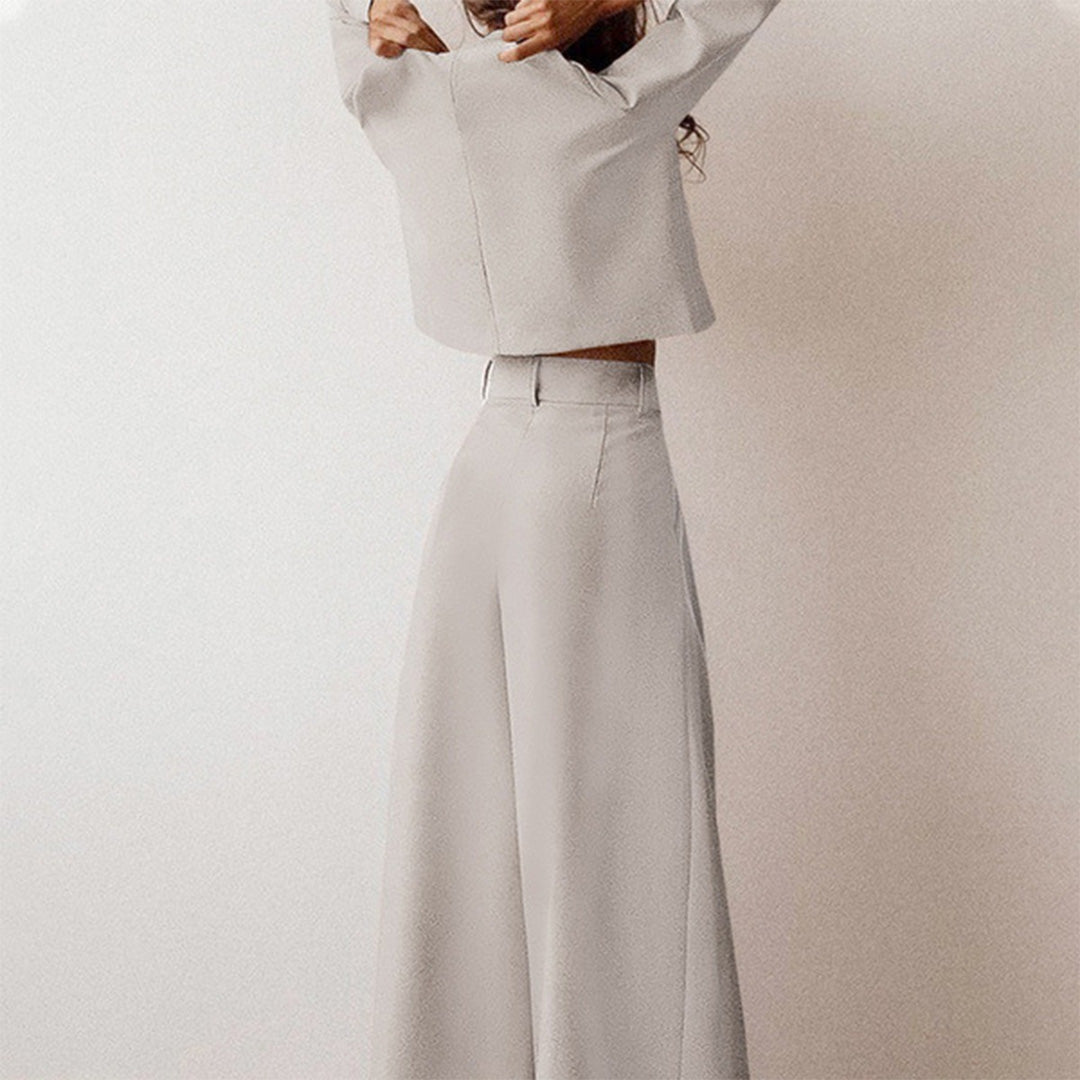 Celeste | Elegant Two Piece Outfit Set for Women with Wide Leg Pants