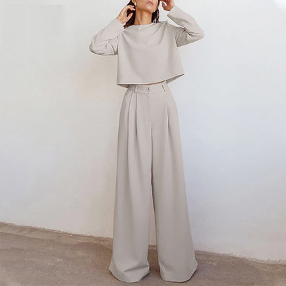 Celeste | Elegant Two Piece Outfit Set for Women with Wide Leg Pants