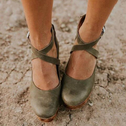 Aria | Women Elegant Closed Toe Wedge Heels