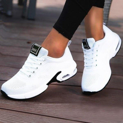 Comfortable Sneakers for Women with Lace Up Breathable Mesh Athletic Running Style