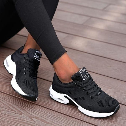 Comfortable Sneakers for Women with Lace Up Breathable Mesh Athletic Running Style