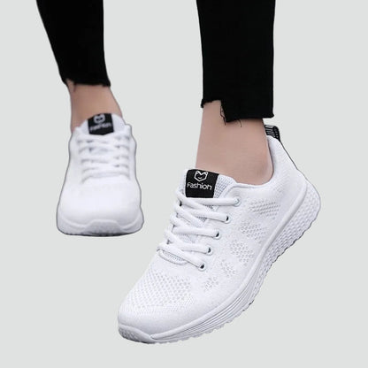 Comfortable Orthopedic Sneakers for Women with Lace Up Breathable Knit Lightweight Running Style