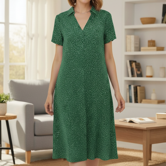 Lily | Elegant Green Dress for Women in Casual Summer Style